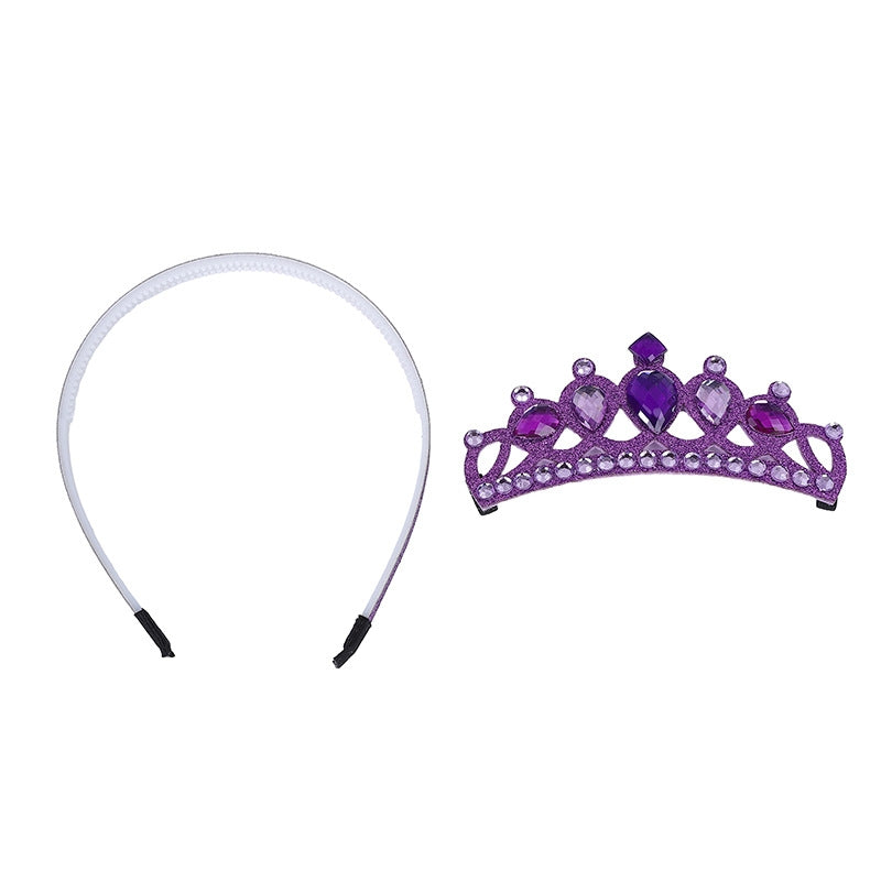 Princess Glam Acrylic Crown Hair Band for Kids Birthday Party