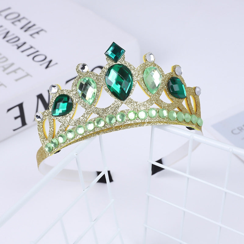 Princess Glam Acrylic Crown Hair Band for Kids Birthday Party