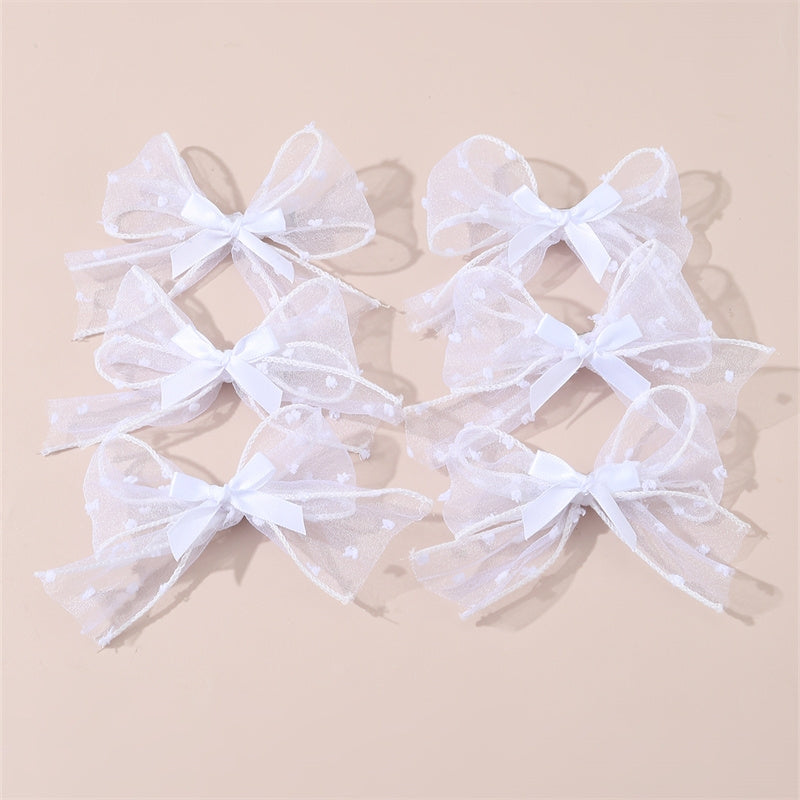 Girl's Sweet Bow Knot Polka Dot Hair Clip Set