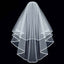 Glam Bridal Double Layer Satin Edge Birdcage Veil Accessory