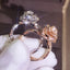 Glamorous Rose Flower 18k Gold Plated Zircon Ring