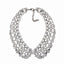 Glam Geometric Alloy Inlay Pearl Rhinestone Statement Necklace