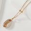 Glam Lady Natural Shell Gold Plated Pendant Necklace for Women