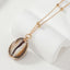 Glam Lady Natural Shell Gold Plated Pendant Necklace for Women