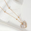 Glam Lady Natural Shell Gold Plated Pendant Necklace for Women