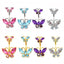 Glam Retro Butterfly Zircon Inlay Stainless Steel Belly Ring