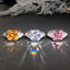 Glam Retro Geometric Pink Zircon Princess Square Copper Rings