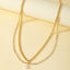 Glam 14k Gold Plated Rhinestone & Pearl Multi-Layer Women's Body Chain