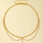 Glam 14k Gold Plated Rhinestone & Pearl Multi-Layer Women's Body Chain