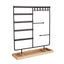 Glam Square Iron Jewelry Display Rack with Detachable Wooden Base