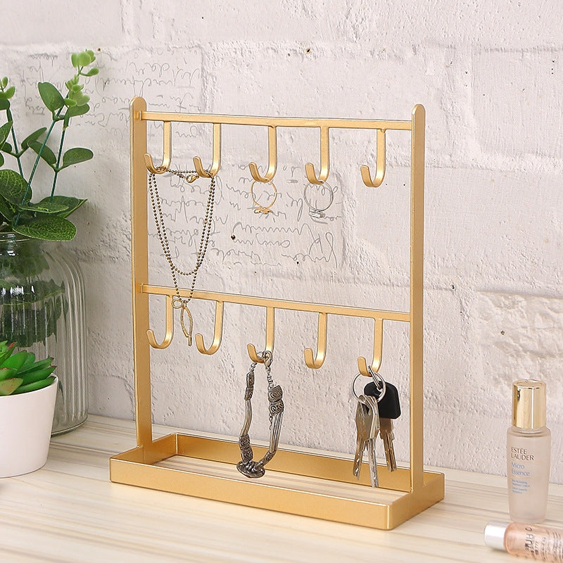 Glam Square Metal Jewelry Display Rack