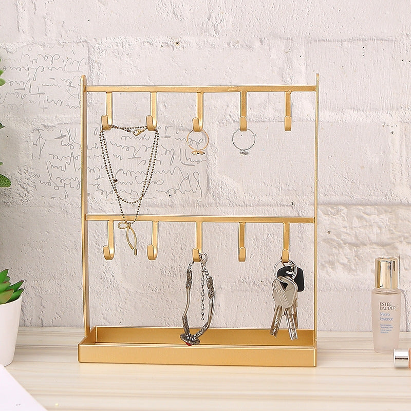 Glam Square Metal Jewelry Display Rack