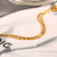 Gold Plated Minimalist Double Layer Stainless Steel Snake Chain Bracelet for Women