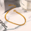 Gold Plated Minimalist Double Layer Stainless Steel Snake Chain Bracelet for Women