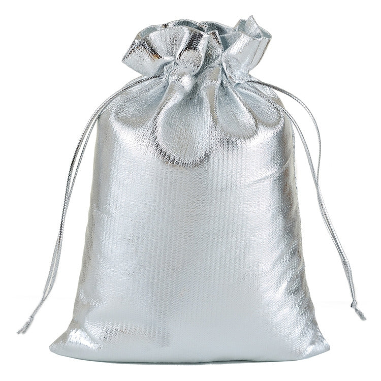 Gold Silver Drawstring Jewelry Gift Pouch