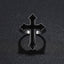 Gothic Black Cross Punk Unisex Ring