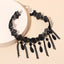 Gothic Dark Lace Tassel Choker Necklace for Women