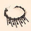 Gothic Dark Lace Tassel Choker Necklace for Women