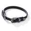 Gothic Retro Punk Monogram PU Leather Choker with Double Buckle Alloy Necklace