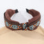 Ethnic Retro Plaid Knotted Fabric Headband Hairpin