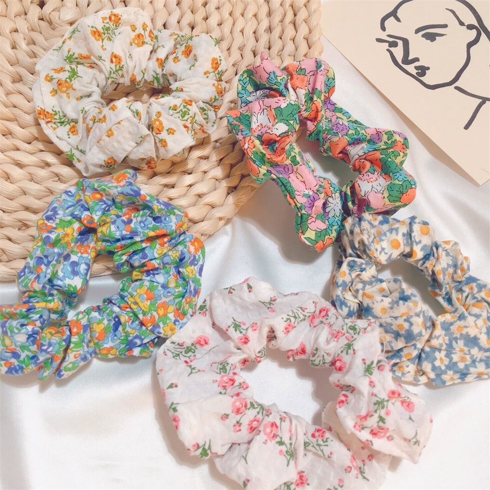 Floral Retro Lattice Hair Ring Rubber Band Head Rope