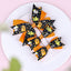 Halloween Pumpkin Children's Bow Hairpin Set - 3 Pieces