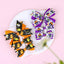 Halloween Pumpkin Children's Bow Hairpin Set - 3 Pieces