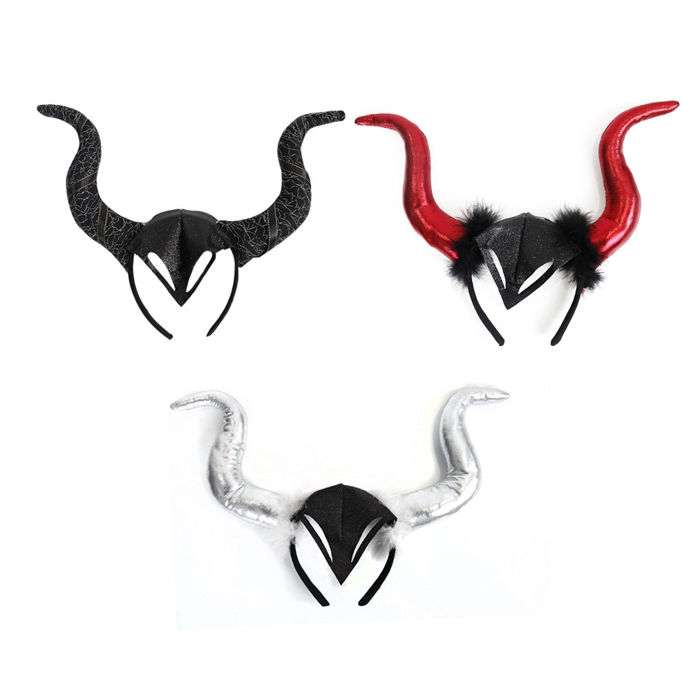 Halloween Devil Horns Plastic Party Headband Accessory