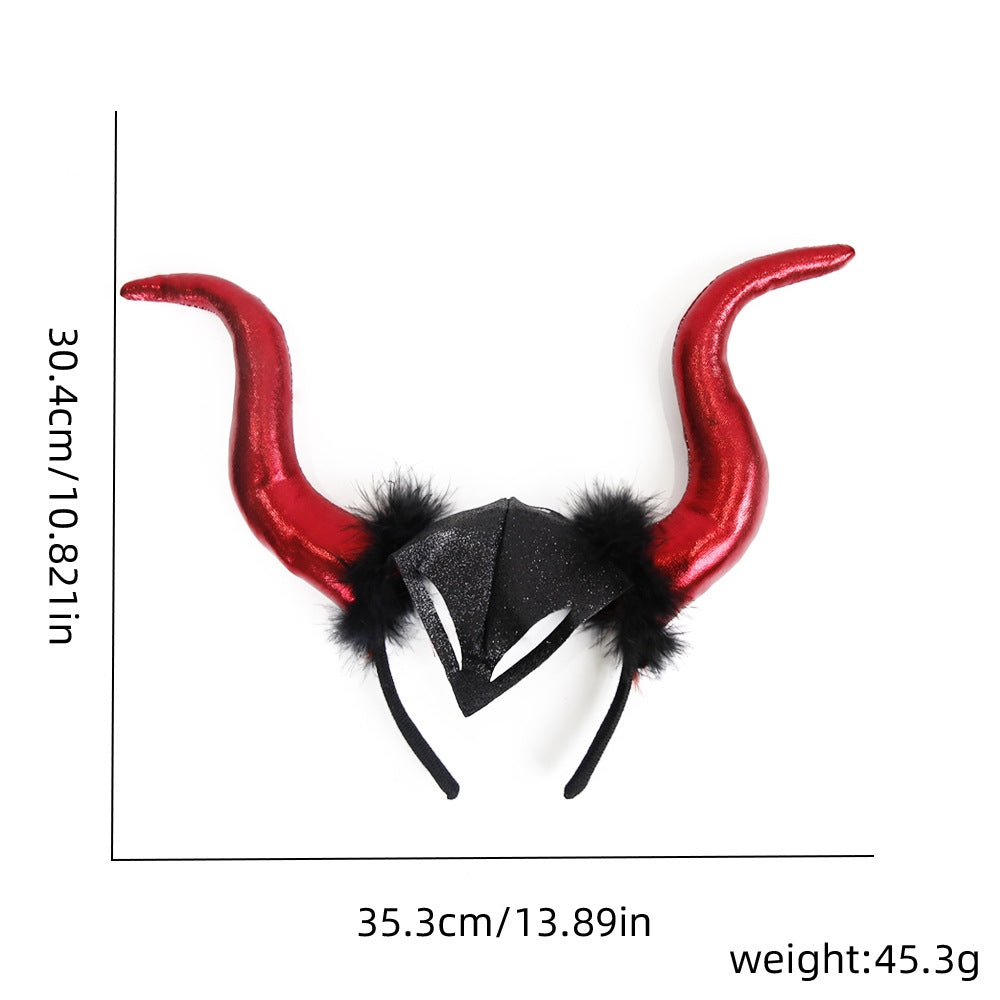 Halloween Devil Horns Plastic Party Headband Accessory