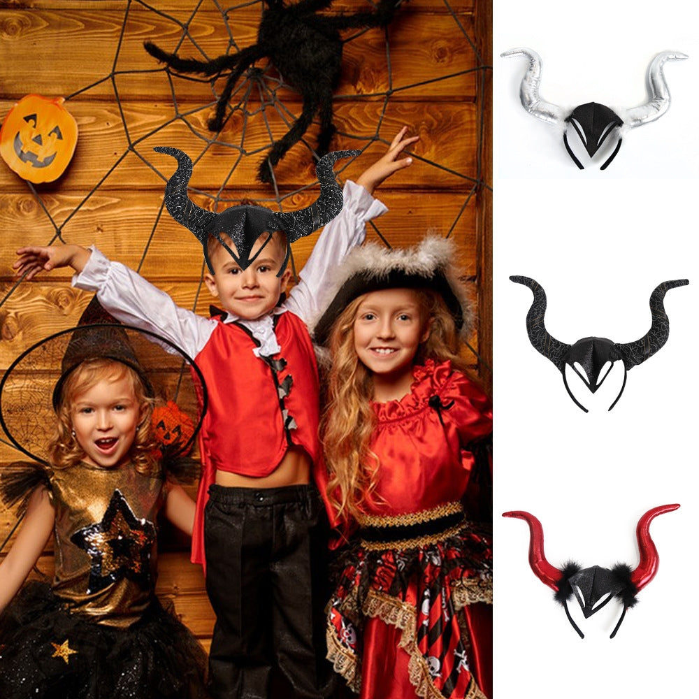 Halloween Devil Horns Plastic Party Headband Accessory