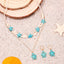 Hawaiian Bohemian Tortoise Starfish Resin Shell Earrings and Necklace Set