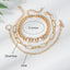 Hawaiian Minimalist Rhombus Rhinestone Multi-Layer Cuban Chain Women's Anklet
