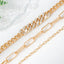 Hawaiian Minimalist Rhombus Rhinestone Multi-Layer Cuban Chain Women's Anklet