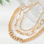 Hawaiian Minimalist Rhombus Rhinestone Multi-Layer Cuban Chain Women's Anklet