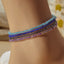 Hawaiian Style Geometric Beaded Anklet Set with Glow-in-the-Dark Beads