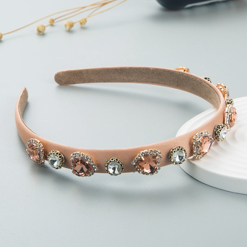 Fashion Crystal Heart-shaped Alloy Headband Accessories