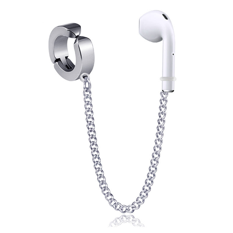 Headphones Anti-lost Earrings Titanium Steel Ear Holes Ear Clip Single