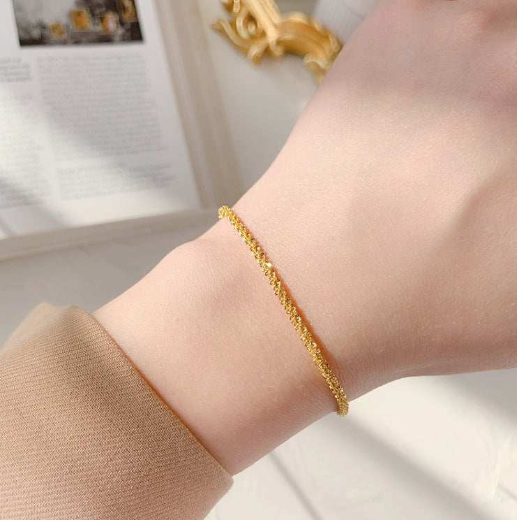 Minimalist Starry Sky 18K Gold Plated Titanium Steel Bracelet