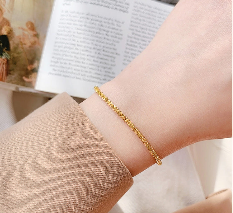 Minimalist Starry Sky 18K Gold Plated Titanium Steel Bracelet