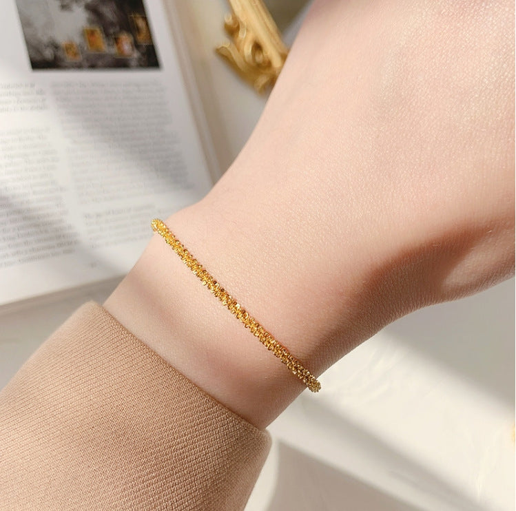 Minimalist Starry Sky 18K Gold Plated Titanium Steel Bracelet