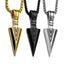 Hip-Hop Triangle Arrowhead Titanium Steel Men's Pendant Necklace