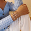 Hip-Hop Rhinestone Inlay Snake Bone Chain Women's Bracelet Set