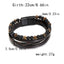 Hip-Hop Cross Alloy Men's Multi-Layer Leather Beaded Bracelet