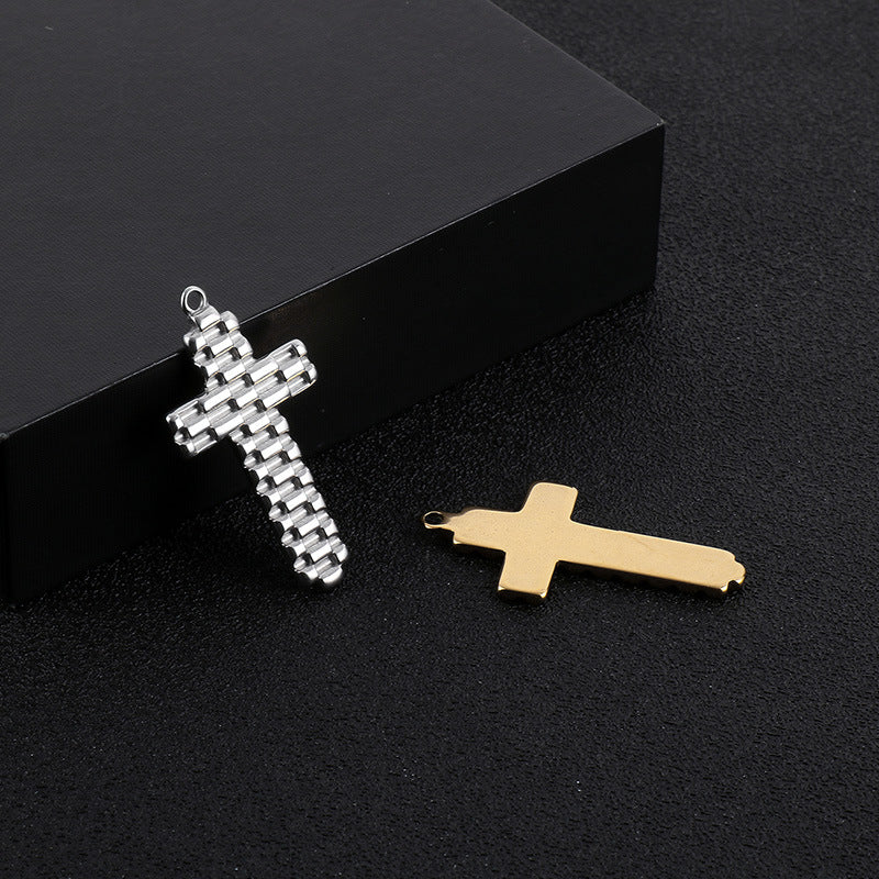 Hip-Hop Stainless Steel Cross Pendant Necklace Jewelry Accessories