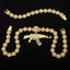 Hip-Hop Rhinestone Inlay Gun Pendant Cuban Link Necklace Jewelry Set