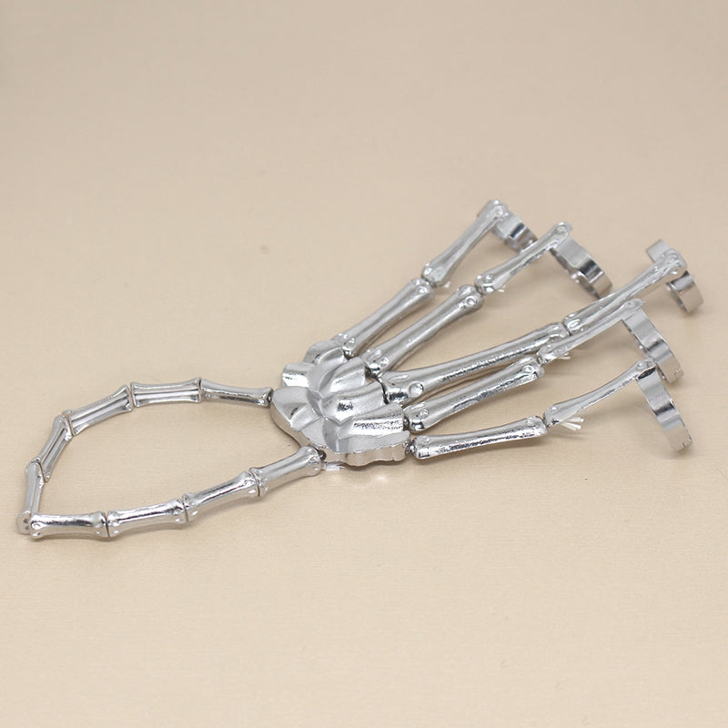 Hip-Hop Punk Skull Hand Alloy Bracelet for Women