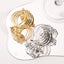 Hip-Hop Geometric Multi-Layer Twisted Wide Cuff Bracelet