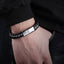 Hip-Hop Geometric Stainless Steel and Braided Leather Men's Bracelet