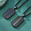 Hip-Hop Geometric Carbon Fiber Titanium Steel Men's Pendant Necklace