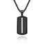 Hip-Hop Geometric Carbon Fiber Titanium Steel Men's Pendant Necklace